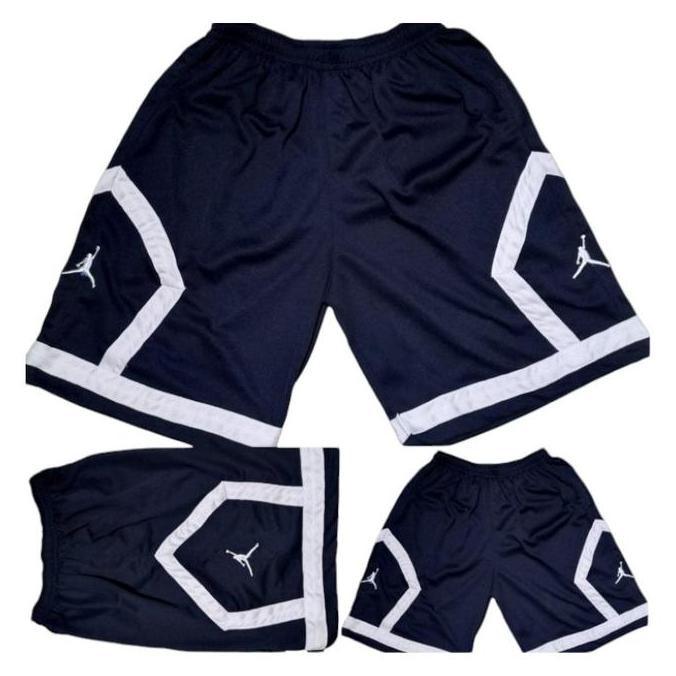 Celana Basket NBA Air Jordan Navy Lis Putih