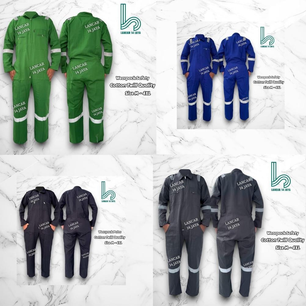 werpak / werpack / wearpack Coverall Safety / Seragam proyek / seragam bengkel / Baju kerja / Damkar