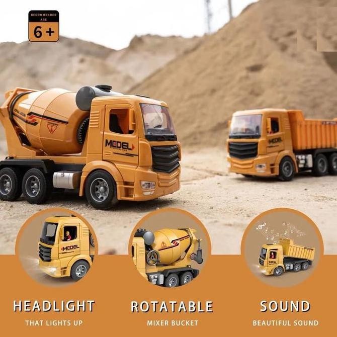 Mainan Rc Truk Molen - Remote Control Mixer Truck Konstruksi Alat Berat
