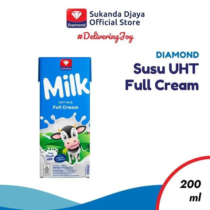 Diamond Milk Susu UHT Full Cream 200 Ml 1 Karton
