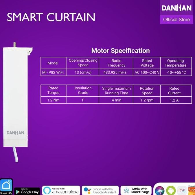 Rel Gorden Otomatis Smart Curtain Expandable 2.4-4.5 Meter, Curtain Adjustable, Gorden Tirai Otomati