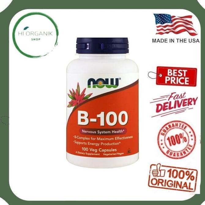 Now Foods Vitamin B 100 B100 B-100 Vitamin B B12 100 Caps Original