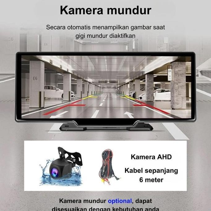 Jk Nirkabel Ios Carplay&Android Auto 10+Kamera Layar Sentuh Mobil Navigasi Pemutar Video Multimedia