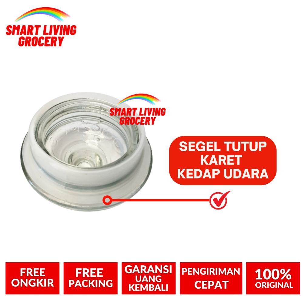 Special - TOPLES KACA KEDAP UDARA 2 LITER TOPLES BOTOL JAR KACA BENING BESAR KEDAP UDARA SET KUE KER