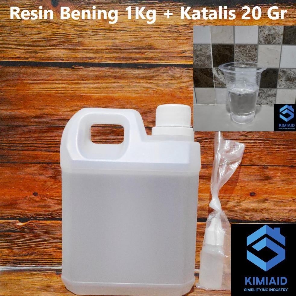 Update - Resin Bening 1Kg + Katalis 20 Gram - Resin Bening - Resin Polyester - Unsaturated Polyester