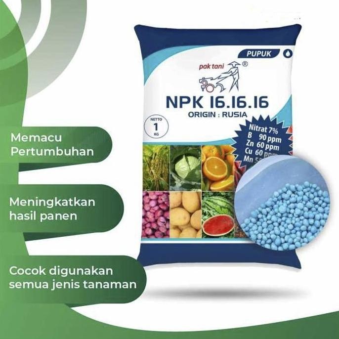 Pupuk NPK Pak Tani 16-16-16 Biru