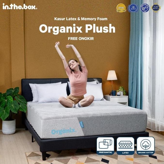 Kasur Busa Latex Inthebox Organix Plush 180x200 - Free bantal
