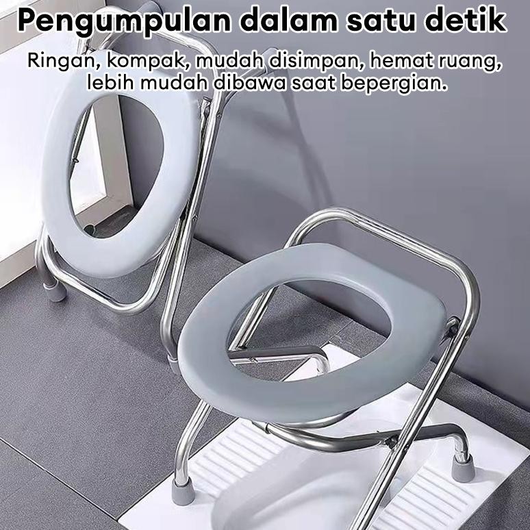 PROMO Cottoli Kursi Toilet Lipat Kursi Toilet Praktis Kursi Toilet WC Duduk Orang Tua Dan Ibu Hamil 