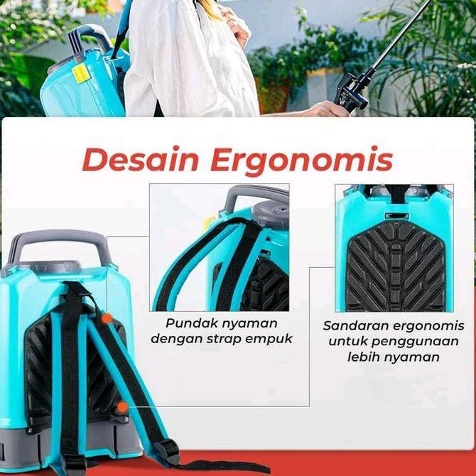 Semprotan Tanaman Pertanian 5/7/8/10 Liter Tangki Air Gendong Sprayer Elektrik Otomatis Bisa Di Cas 