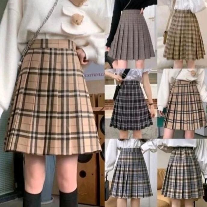 JC88 - Kyoko Pleated Skirt - Rok Kotak Rempel Korea / Rok Tennis / Rok Lipit (P 50cm)