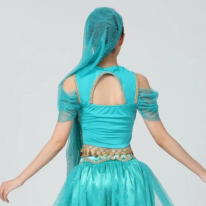 Adagio - Kostum Putri Jasmine - Belly Dance Haloween Party Costume Princess 1001 nights Arabian Dres