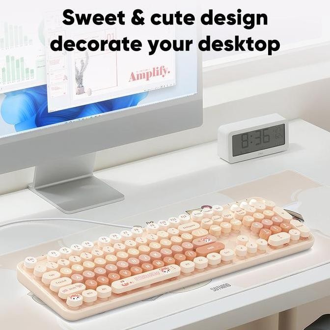 MOFii Wired Keyboard Untuk Windows Mac Sweet Bear