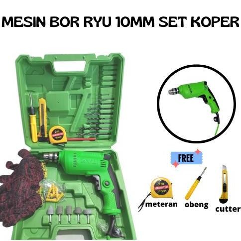 PAPPITSON - TEKIRO RYU BOR 10MM 13mm IMPACT SET KOPER LENGKAP 27PCS MATA BOR LISTRIK 10MM