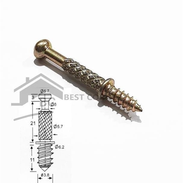 Skrup Minifix Nanas Atau skrup Knock down 6 x 35 mm