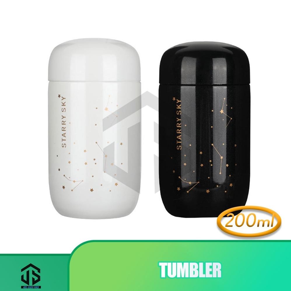 TUMBLER BOTOL AIR MINUM GELAS KOPI TEH STAINLESS STEEL 200ML