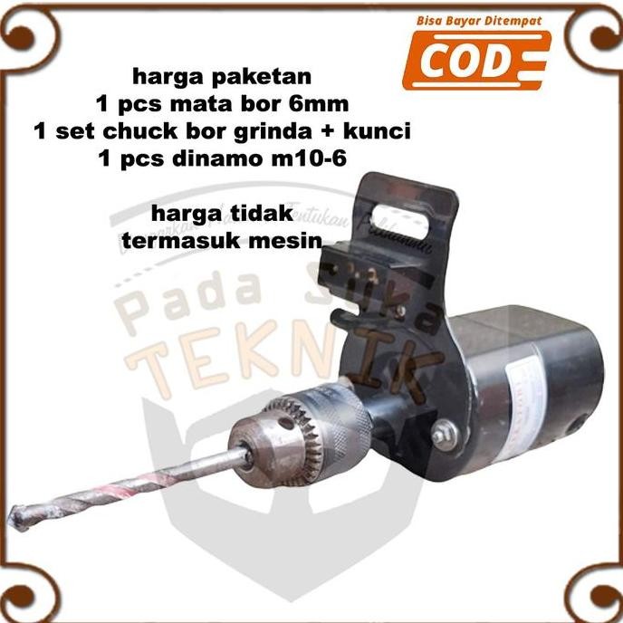 Kepala Bor chuck Drill untuk Dinamo Mesin Jahit / Sewing Machine as 6 mm Chuck Drat Mandrel FORSALE