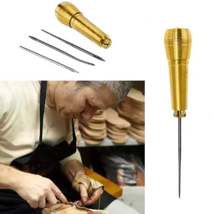 JFactory Jarum Jahit Sepatu Kulit Sol Sepatu kulit Canvas 1Set lengkap Alat Peralatan HARGA SPESIAL