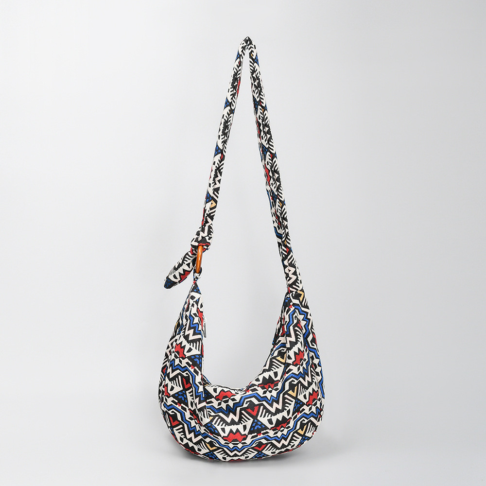 Tas Selempang Satu Bahu Perdagangan Luar Negeri untuk Wanita Gaya Bohemian Niche Etnik