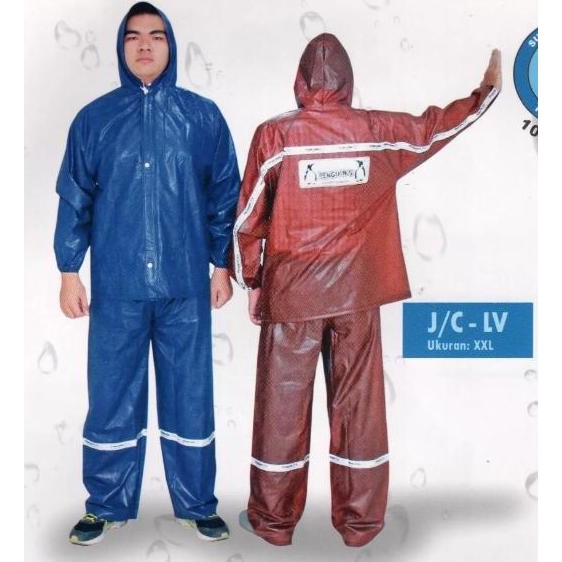 Promo Jas hujan PENGUIN jacket celana LV XXL - jas hujan stelan - jas hujan pinguin murah COD