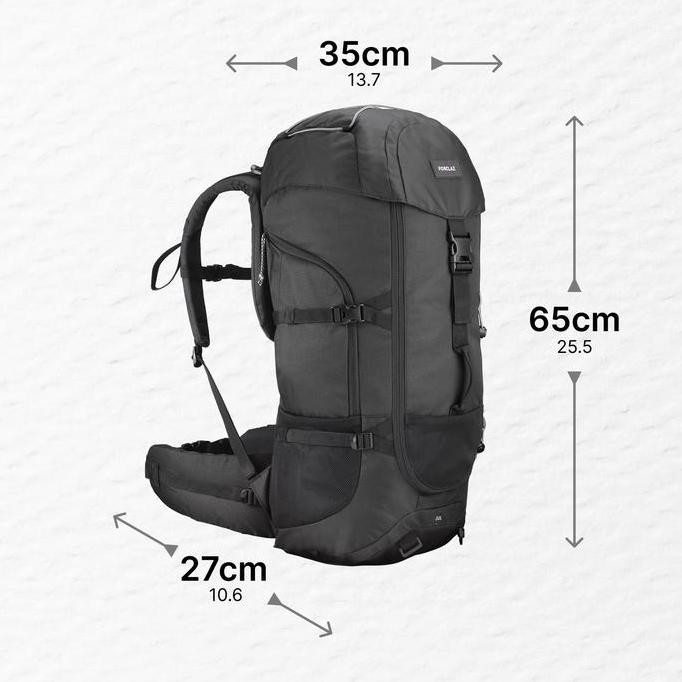 Decathlon  Forclaz Ransel Travel 50 L - Hitam - 8735043