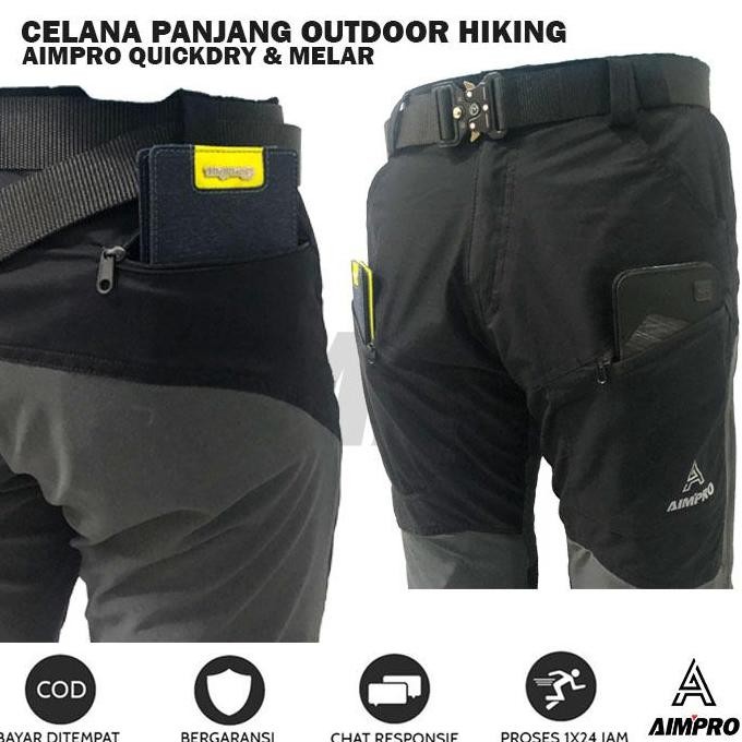 DF269>> Celana Gunung Panjang Pria Quickdry Outdoor Hiking Travelling Aimpro