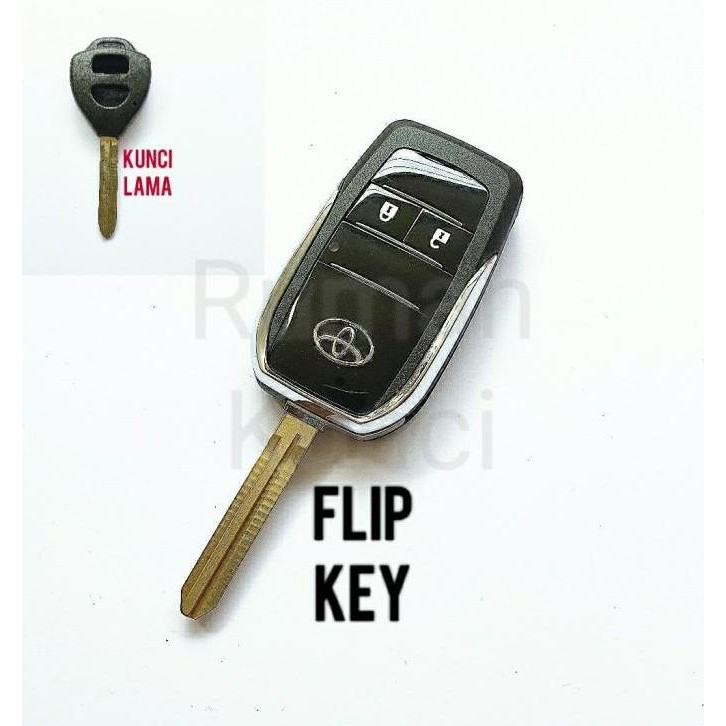 Casing Kunci Lipat Flip Key Toyota Grand New Avanza Xenia 2 Tombol