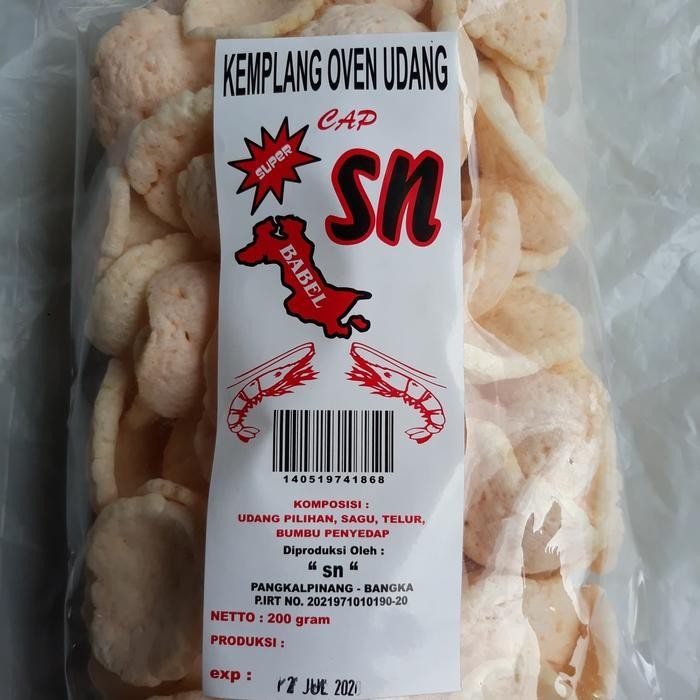 Kerupuk kemplang oven udang SN khas bangka