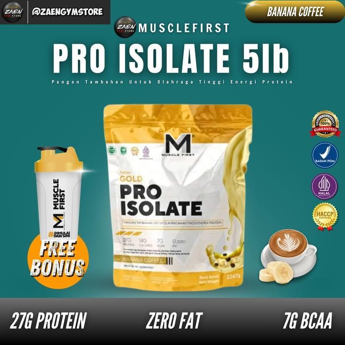 M1 Muscle First Gold Pro Isolate 5 Lbs BPOM Whey Protein Isolate