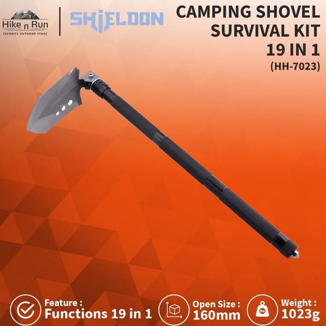 Sekop Serbaguna Shieldon Hh-7023 Camping Shovel Survival Kit