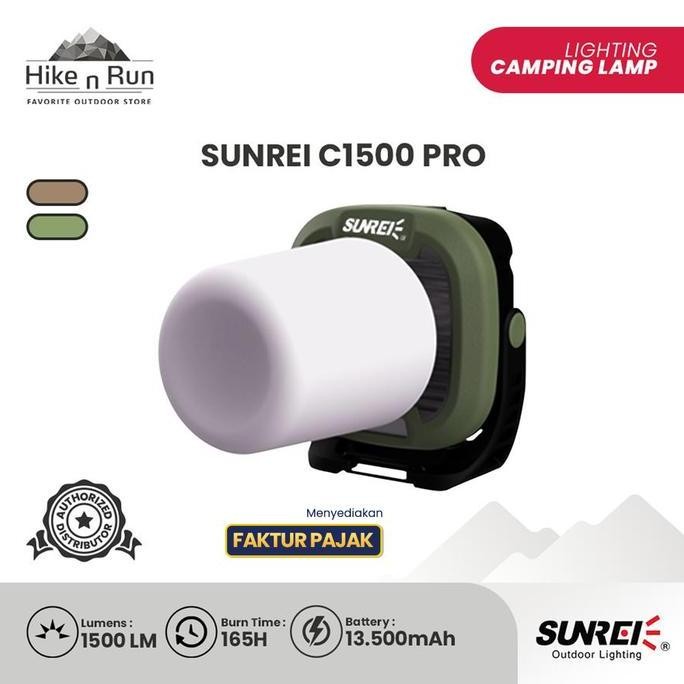 Lampu Cahaya Terang 1500 Lumens - Sunrei C1500-Pro