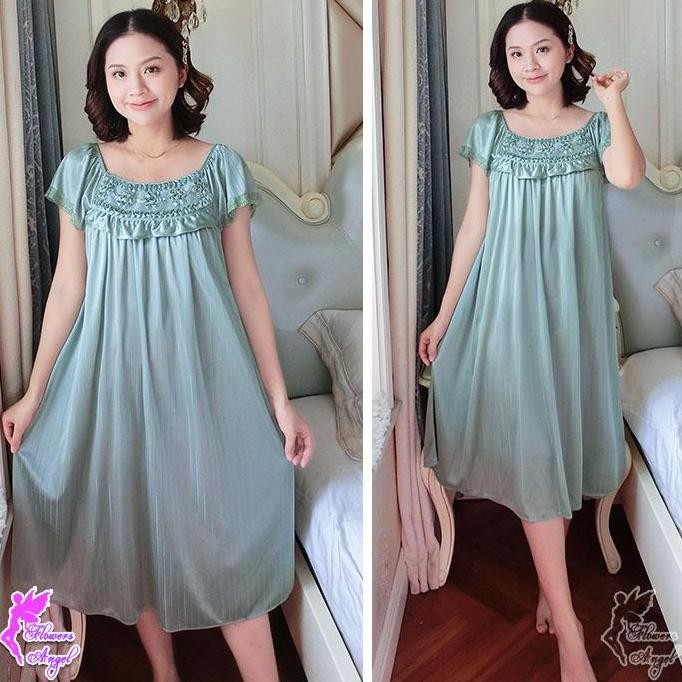 Daster Baju Tidur Satin Busana Dinas Malam Wanita Sexy Sleepwear