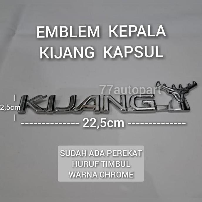 emblem logo mobil tulisan kijang kepala chrome untuk kijang kapsul