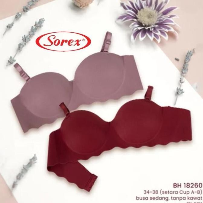 Sorex Push Up Bra/Bh Seamless Sorex 18260 Cup A Ke B 1/2 Cup Tanpa Kawat Life Style Bra
