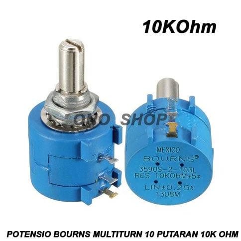 Potensio Bourns Multiturn 10 Putaran 10K Ohm