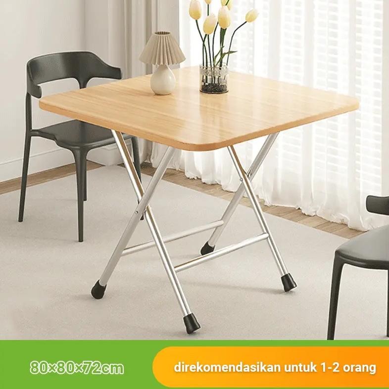 Limited - Mehaa Meja Lipat Kayu 80x80 dan 60x40/Meja Makan Lipat/Meja Makan Portable/Meja Lipat Serb