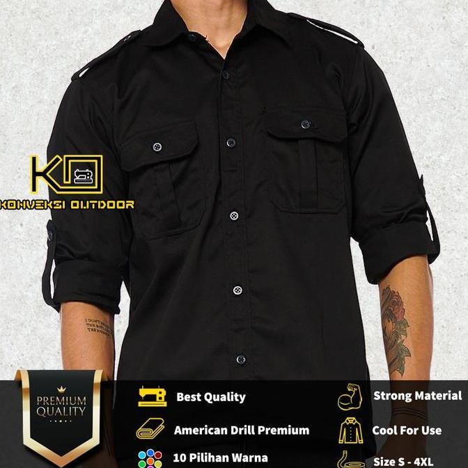 DB83 >> BAJU KEMEJA PDL PDH LAPANGAN OUTDOOR ATASAN PREMIUM PRIA LENGAN PANJANG - Seragam Kerja Kant