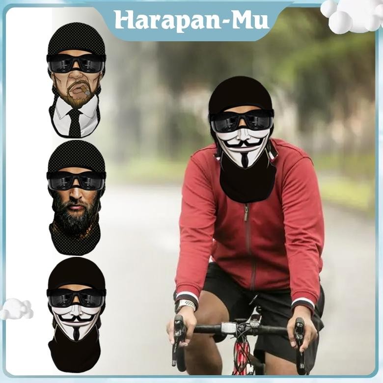 UGNDA Masker Berkendara Motor Masker Ninja Full Face Masker Motor Pria Full Face Masker Ninja
