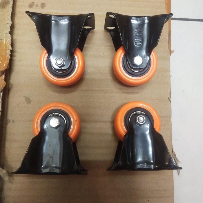 Roda 2 inch Pu Medium Duty Set (4Roda Mati Semua)