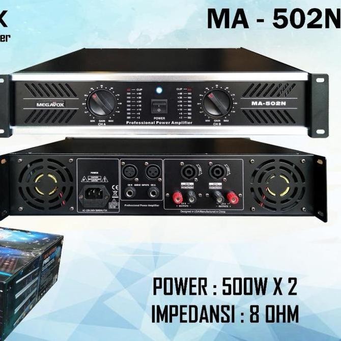 Power Megavox Ma-502 Ma502 Power Amplifier Original