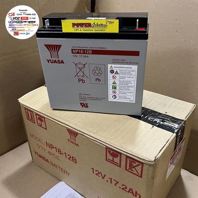 Aki Yuasa Np18-12B Yuasa Battery 12V 17,2Ah, Aki Ups Yuasa 12V 17,2Ah