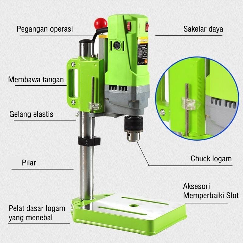EYTRONIC Mesin Bor Duduk 13 MM Mini Bench Drill quality technology BOR DUDUK RYOTA Variable Speed Mi