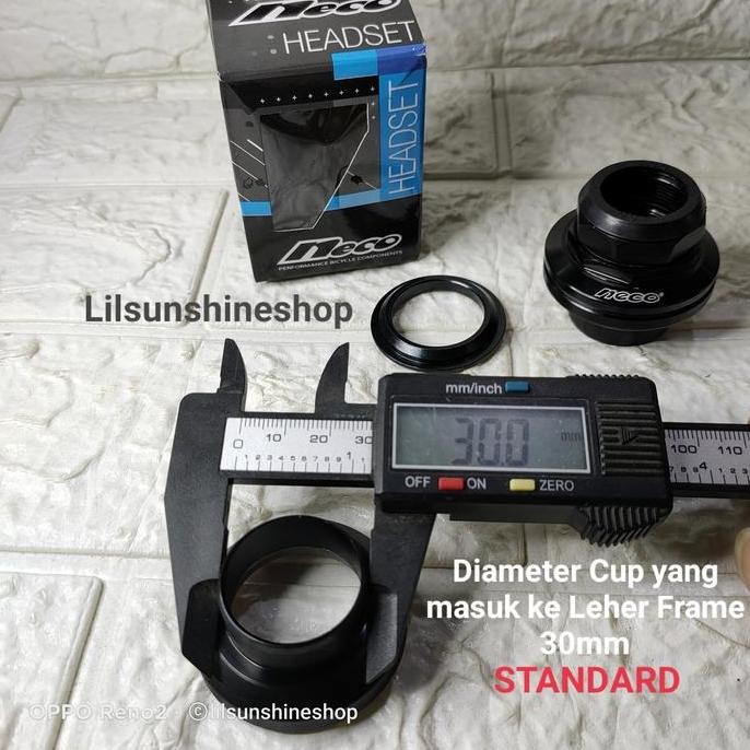 Promo Headset Standard Bearing Neco Alloy Untuk Fork Drat Ulir 25.4Mm Dengan Tiang Stem Insert 22.2M