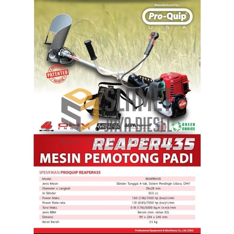 Mesin Pemotong Padi Pro-Quip Reaper 435 **