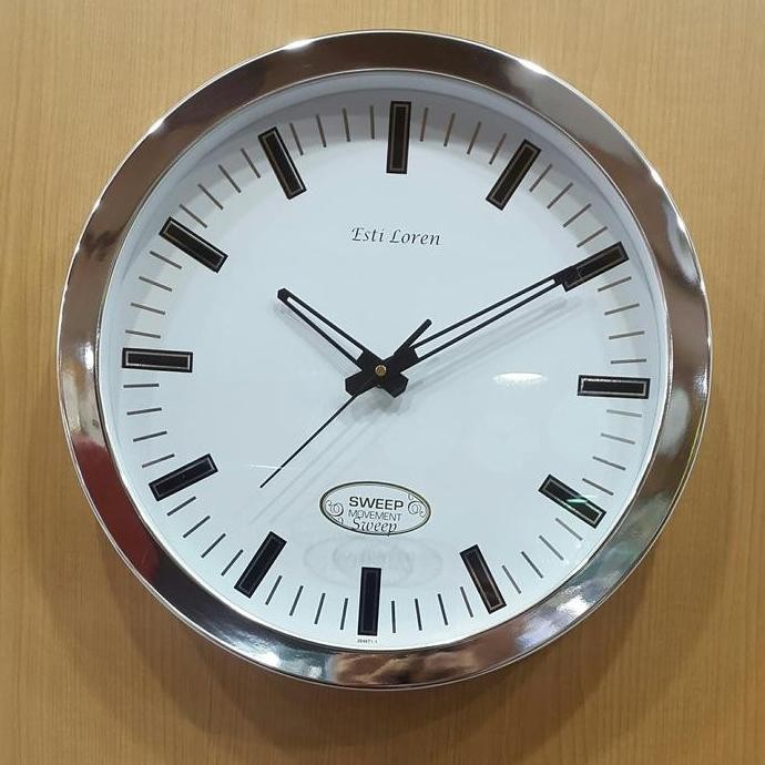Jam Dinding ESTI LOREN Best Seller Top 32cm Quite Sweep Silent Seiko