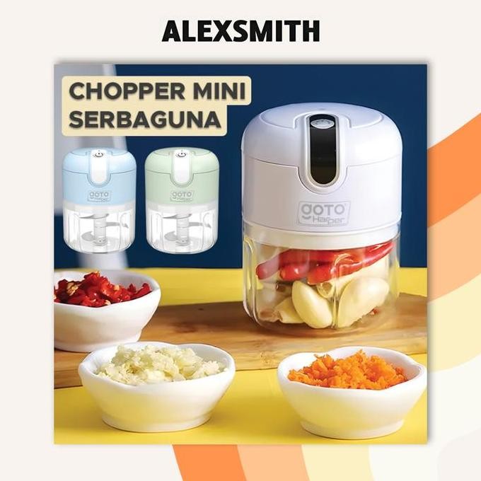 Goto Lucy Harper Mini Chopper Blender Penggiling Bumbu DapurPortable
