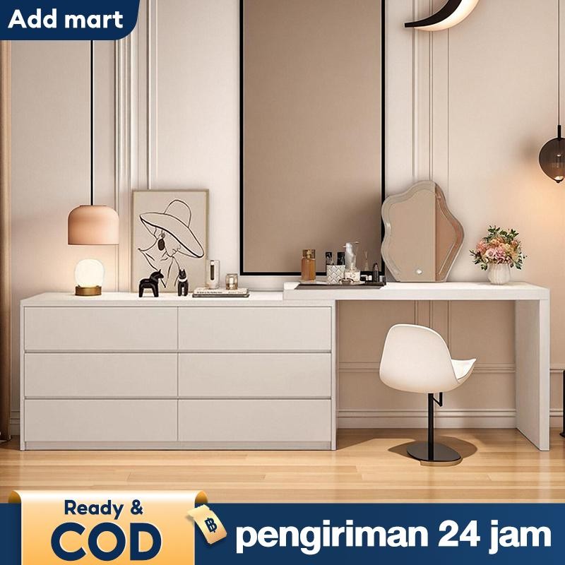 Meja Rias Aesthetic Meja Belajar Meja Rias Minimalis Meja Samping Meja Kamar Lemari Laci Bedside Tab