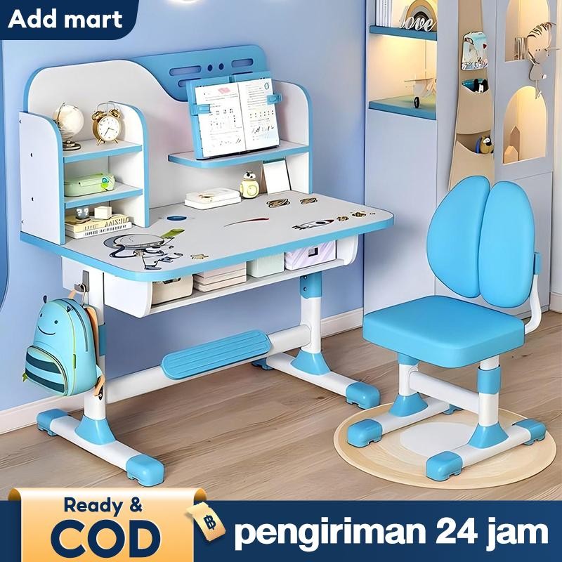 Meja Belajar Anak Set Kursi Meja Belajar Aesthetic Meja Kerja Minimalis