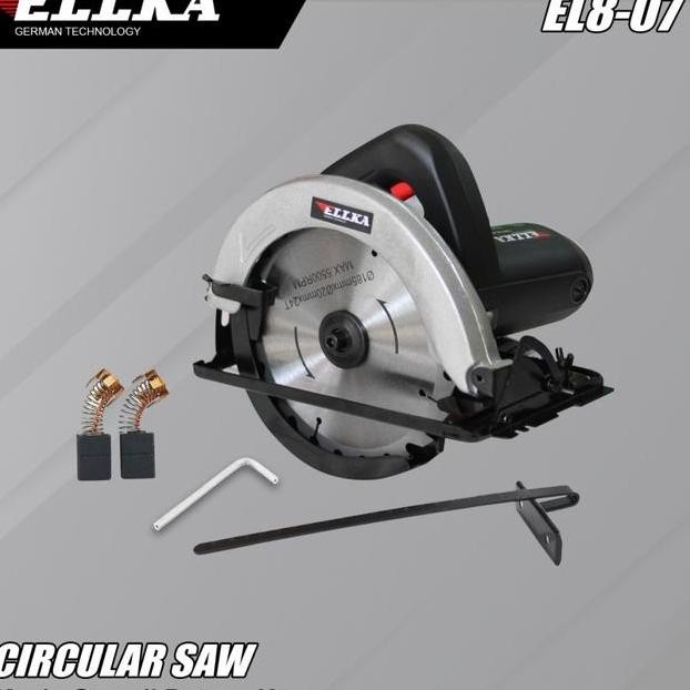 Ellka Mesin Gerinda Duduk Gergaji Listrik Mesin Potong Kayu Circular Saw 7 Inch El807 Dengan Peganga