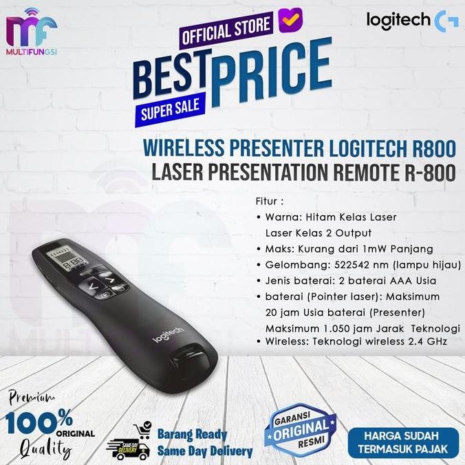 // Wireless Presenter Logitech R800 Laser Presentation Remote //