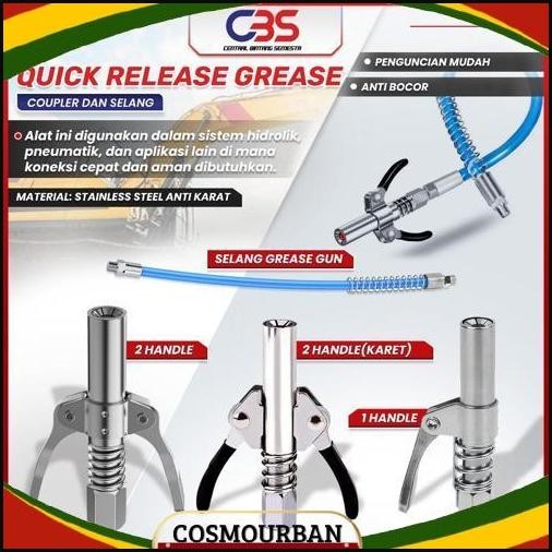COD Grease Gun / Pistol Gemuk Quick Release / Alat Aplikasi Minyak Gemuk Grease Gun Coupler Grease C